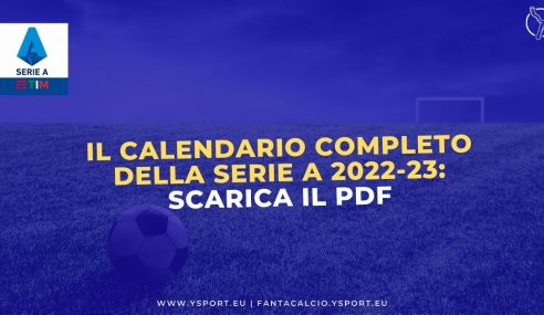 Calendario Serie A 2022-23: PDF completo da Scaricare